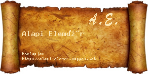 Alapi Elemér névjegykártya